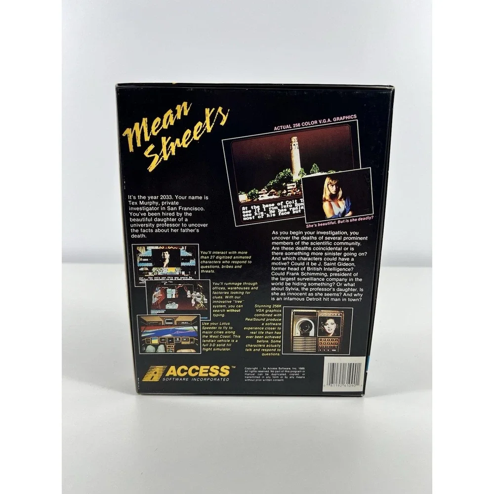 Mean Streets (PC MS DOS, 1989) Six 5 1/4